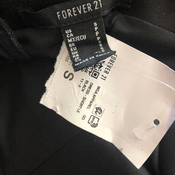 Forever 21 Midnight Doll Dress Strapless Bodycon Fringe Hem S - Picture 12 of 12